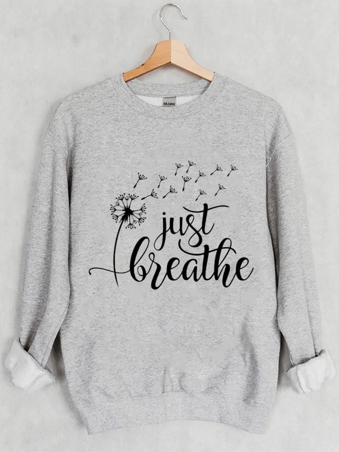 

Dandelion Letter Print Casual Crew Neck Sweatshirt