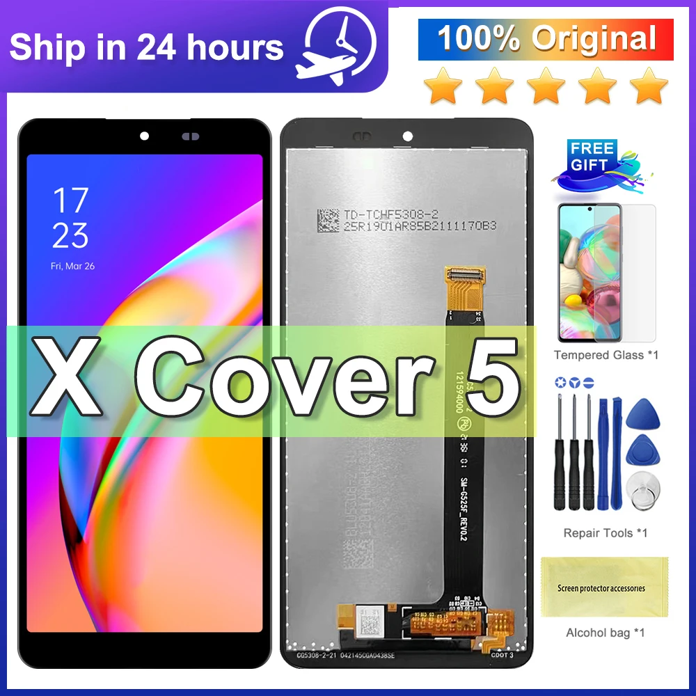 5,3 'Оригинальный дисплей для Samsung Galaxy Xcover 5 SM-G525 SM-G525F/DS G525 ЖК-дисплей с сенсорным экраном и дигитайзером в сборе