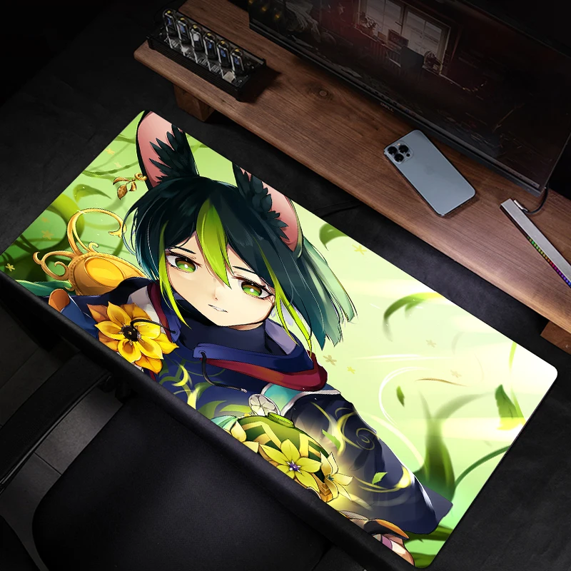 

Коврик для мыши Genshin Impact toughnari, большой коврик для мыши Kawaii, ОСЧС, игровой Настольный коврик 900X400 Xxl, милый мягкий коврик для геймера, коврики д...
