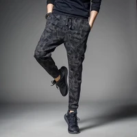 camouflage pants mens casual pants drawstring waist pencil pants jogging pants men black pants harajuku fashion streetwear