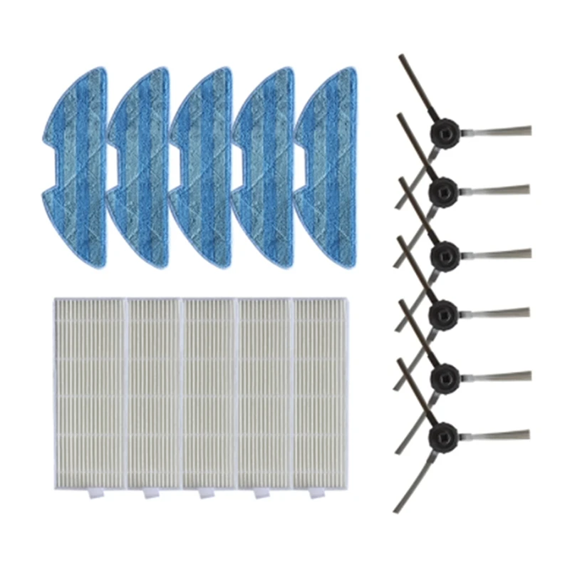 

1Set Compatible For VSLAM-811GB/-911SE Sweeper Accessories Side Brush Filter Mop