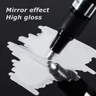 Перманентный маркер с тонким наконечником, водостойкие чернила, грубое Серебряное перо с зеркальным отражающим металлическим эффектом, ручки для рукоделия