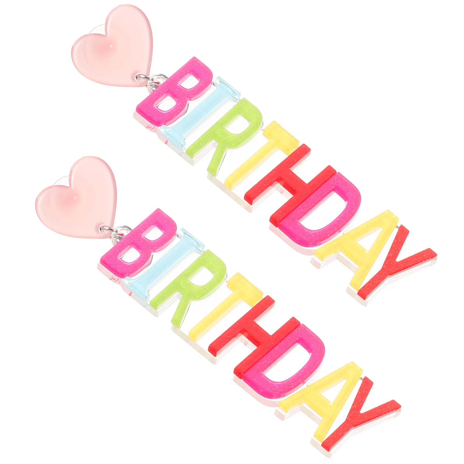 

1 пара, висячие серьги в виде букв на день рождения