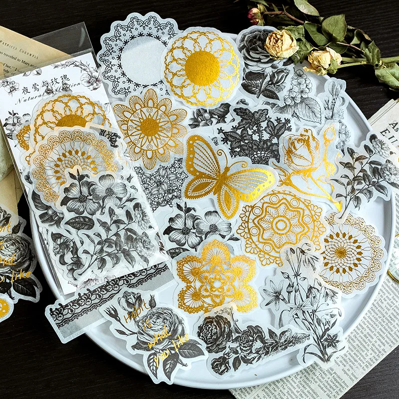 

1Pack Plant Flower Leaf Stationery Sticker Diary Decoration Scrapbooking Diy Handmade Korean Stickers Journaling Stationery