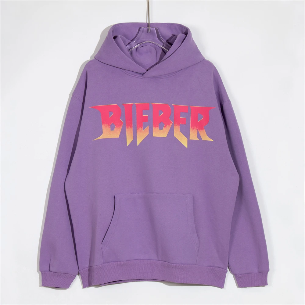 

New Purpose Tour Bieber surrounding hoodie high street casual loose pop rap hip-hop oversized fleece sweater for men and women