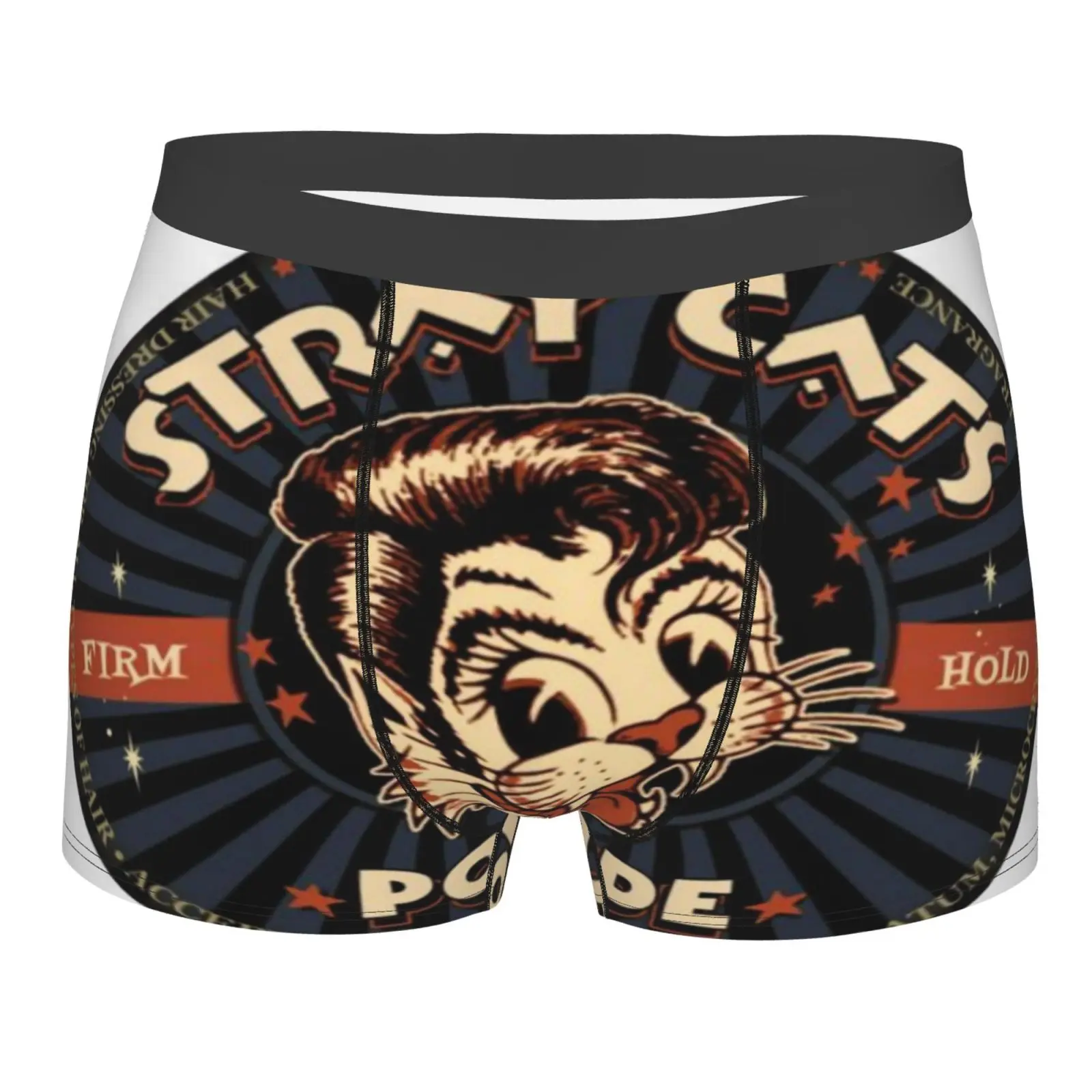 

Stray Cats Rock Band 3664 Boxer Briefs Long Polyester For Guys Bundle Underwear Men Sexy Teen Boy Bundle Female For Women Pack