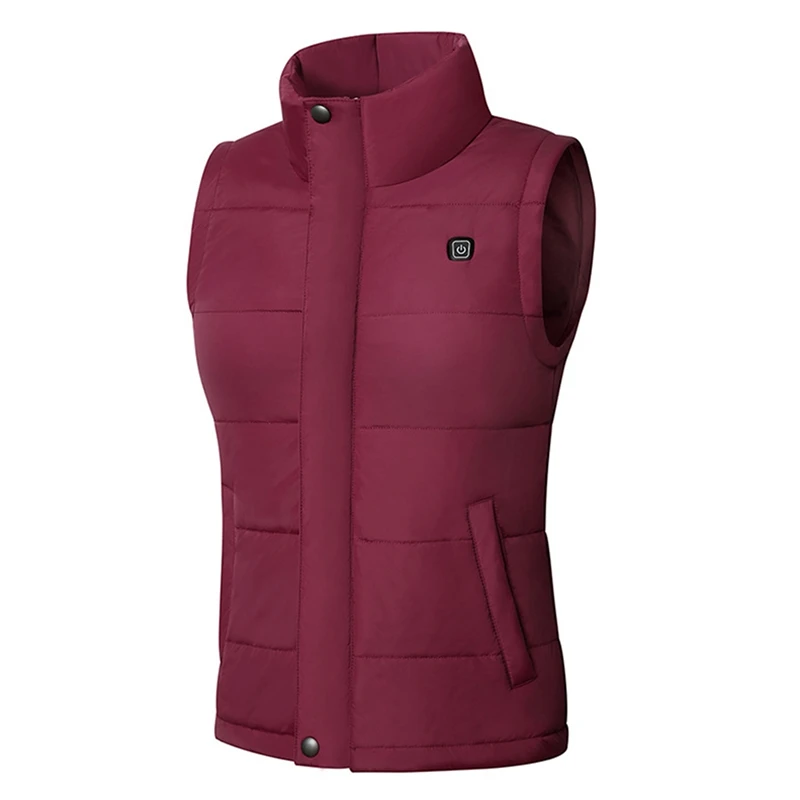 

3 Gears Adjustable Winter Smart Heated Cotton Vest USB 5 Heating Areas Thermal Jacket Warm Vest Clothes
