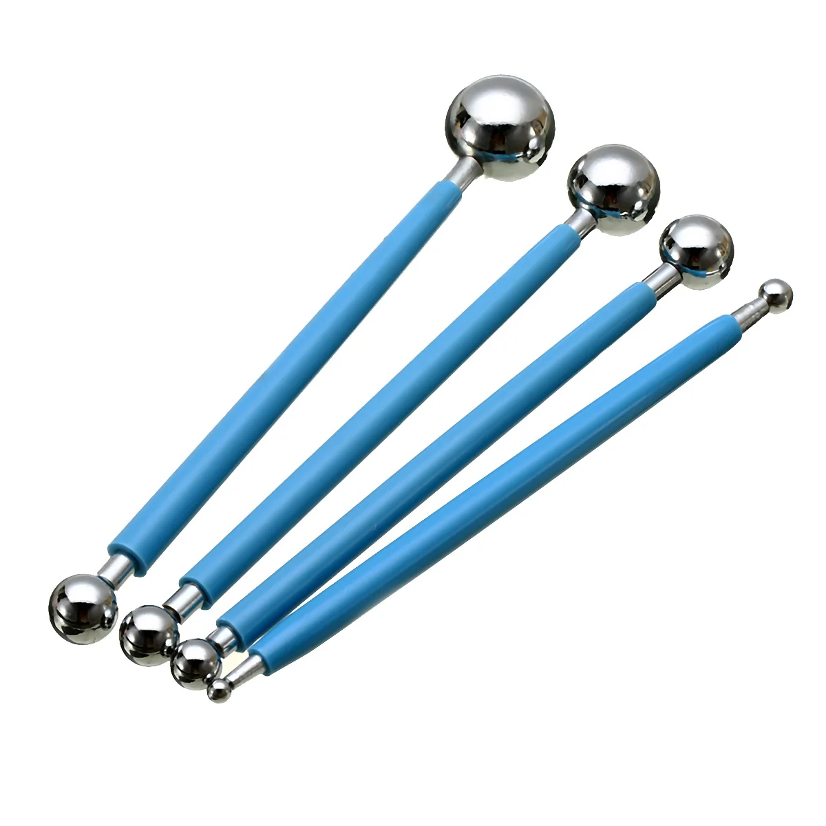 

4Pcs/Set DIY Stainless Steel Baking Pen Polymer Clay Tools 8 Heads Fondant Cake Decorating Tools Cookie Cutters Kitchen Bakeware