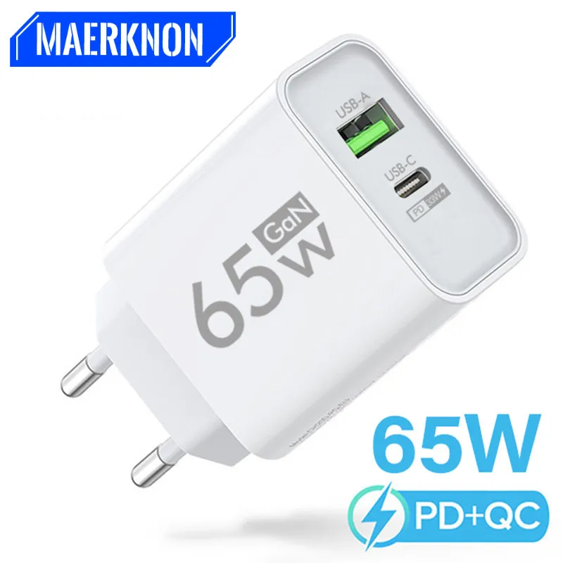 

65W Fast Charger PD USB Type C Quick Charging Phone Charger Adapter For iPhone 15 14 Xiaomi Samsung Huawei USB C Wall Charger