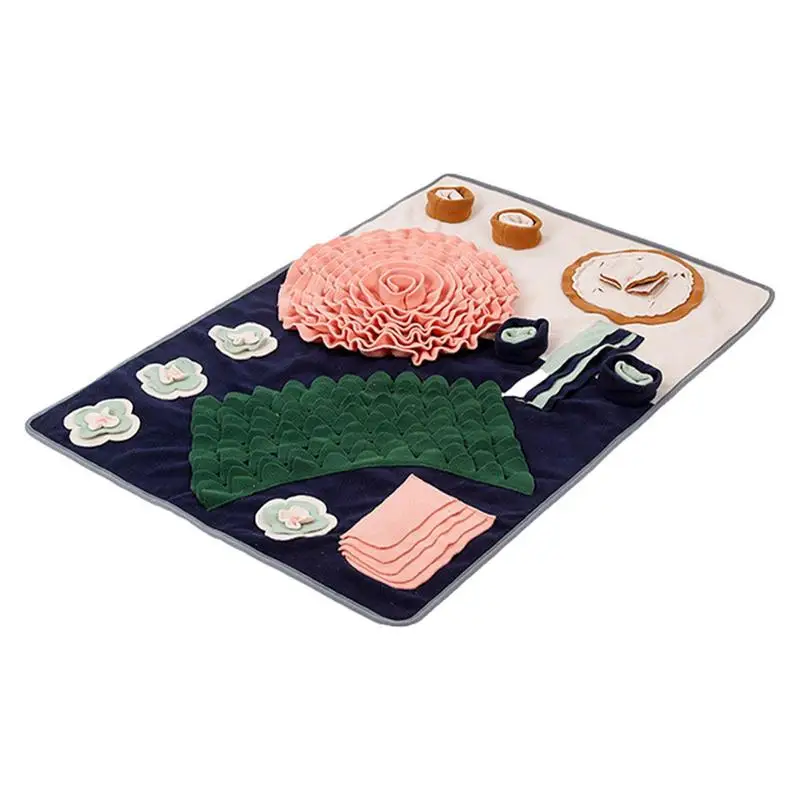 

Sniff Mat For Dogs Interactive Feed Dog Puzzle Enrichment Toys Colorful Portable Foraging Mat For Smell Training Slow Eating