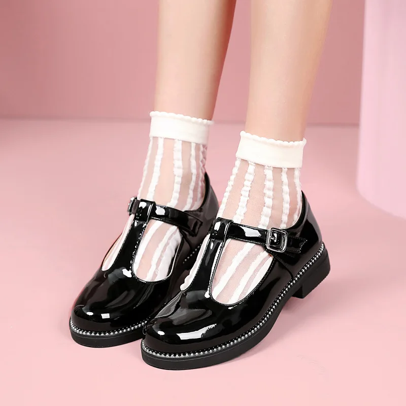

Lolita Shoes Mary Janes Women's Shoes School Student College Girl Student Sweet JK Uniform Mary Jane Shoes Low Heel Women Sandal