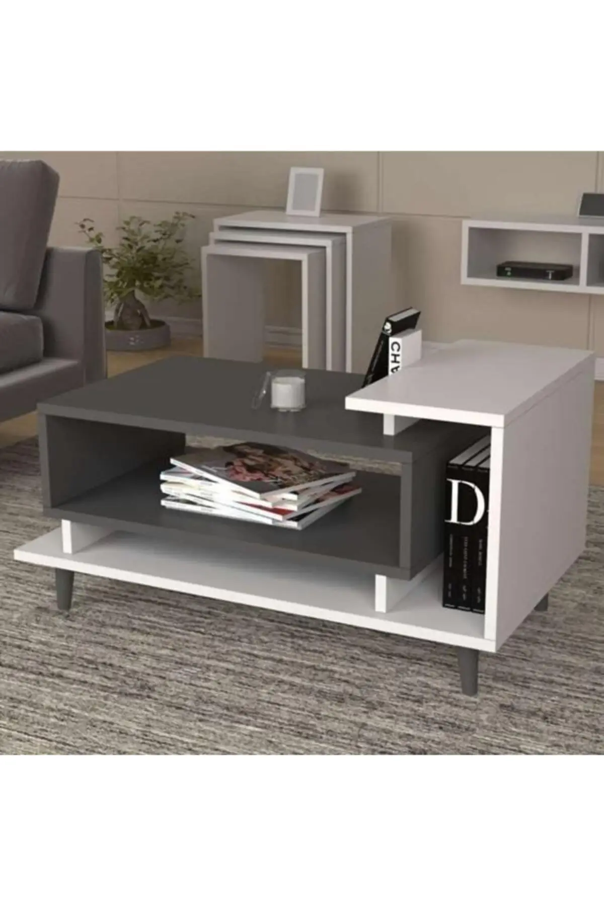 

Medium Coffee Table White Anthracite coffee table tea table