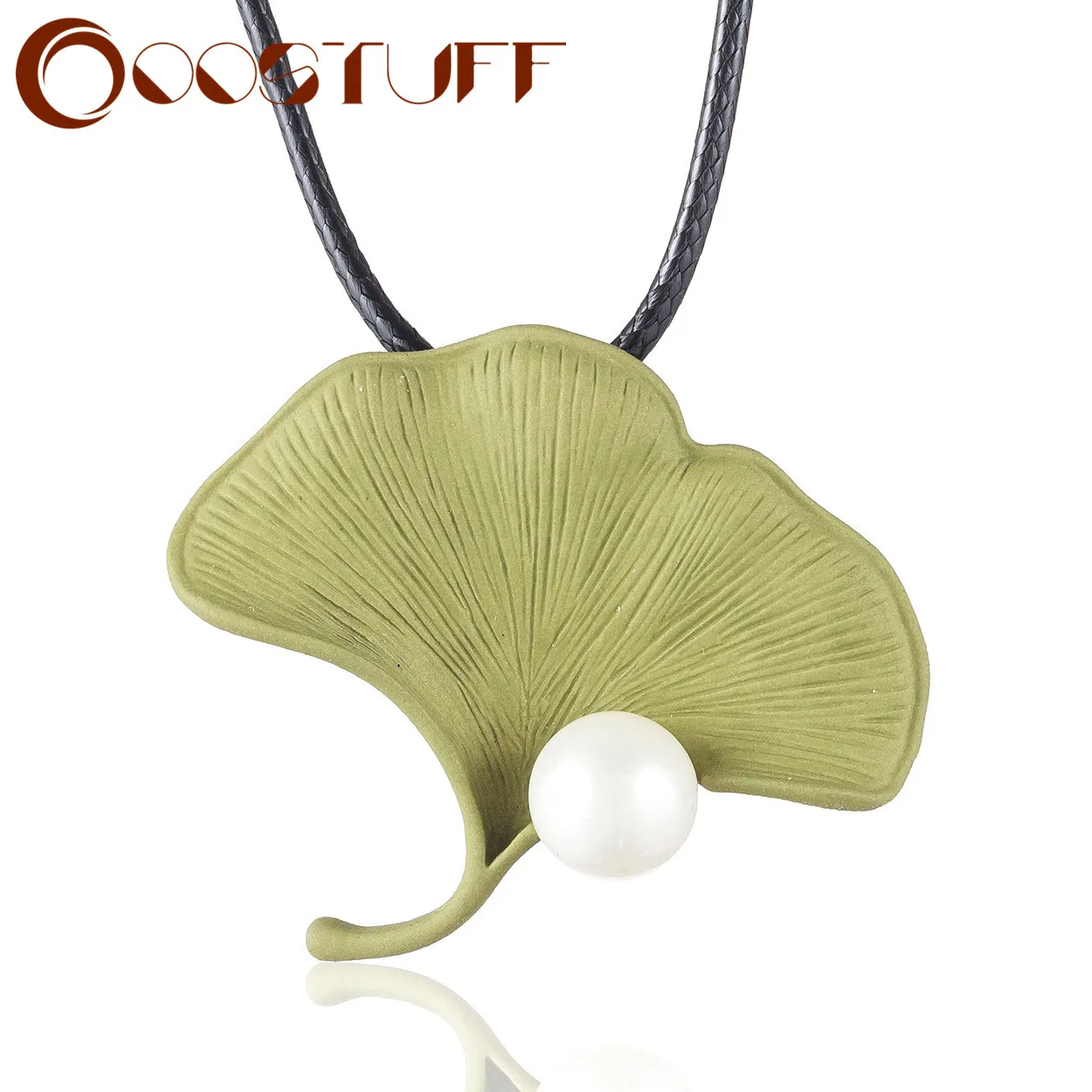 Женское винтажное длинное ожерелье с листьями |