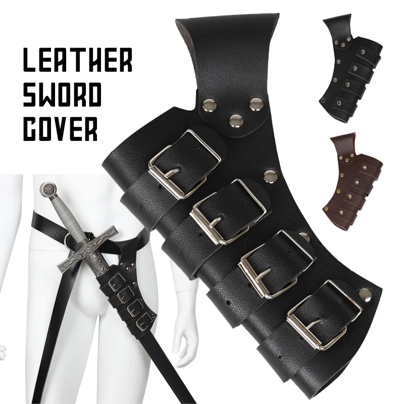 

Viking Medieval Warrior Buckle Scabbard Vintage Outdoor Fencing Rapier Buckle Strap Holster Men Stage Cosplay Props Accessories