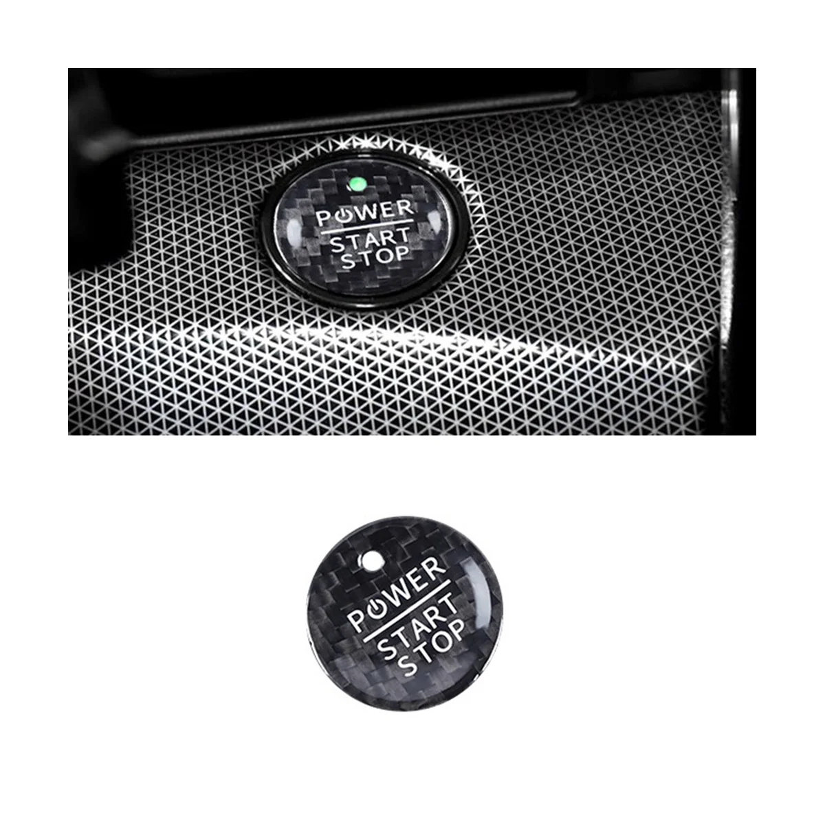 Автомобильная кнопка запуска и остановки двигателя настоящая наклейка из