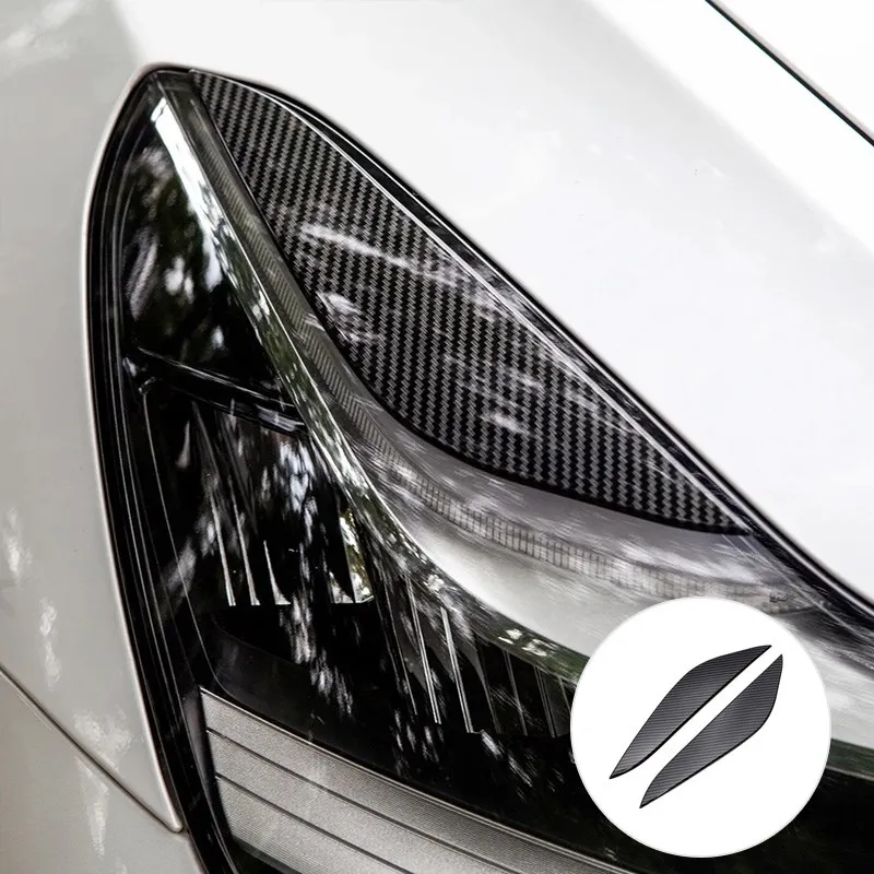 

New For Tesla Model 3 Accessories Carbon Fiber ABS Trim Cover Model3 2022 Car Bright Carbon Styling Decoration Stickers MODEL3
