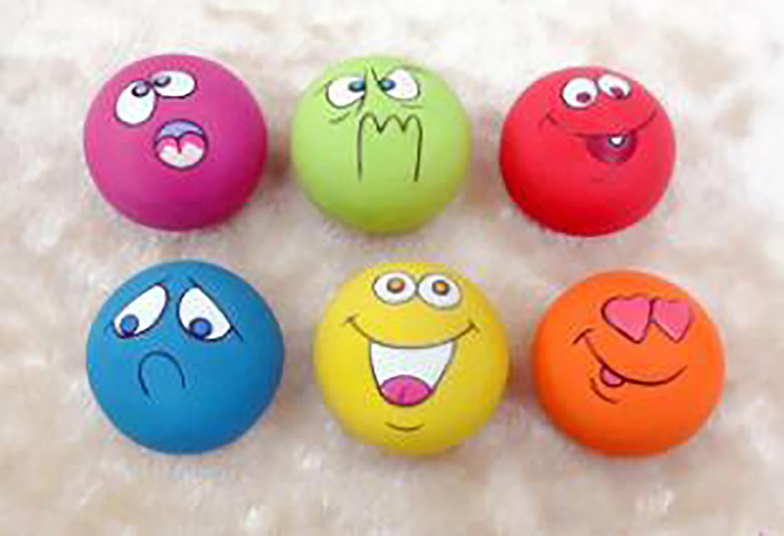 

6Pcs/Set Dog Rubber Squeaky Balls Funny Soft Bouncy Chewing Squeaky Toy for Small Medium Pet Dog Cat 6Pcs/Set 6Pcs/Set
