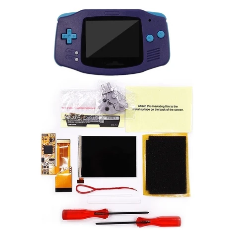 Сменная 10-уровневая высокая яркость подсветки GBA V2 IPS ЖК-экран/лента/экран и лента/комплект для Game Boy Advance