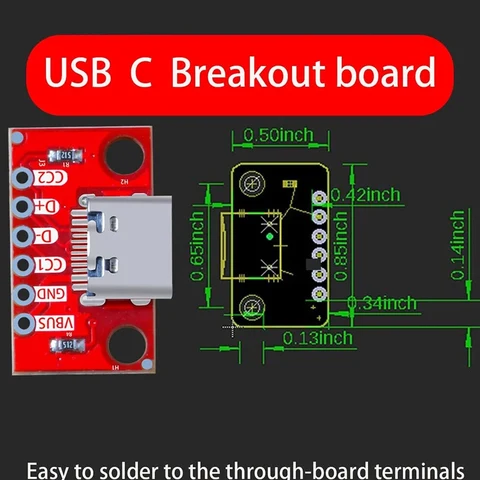 5 шт./партия, материнская плата USB Type-C