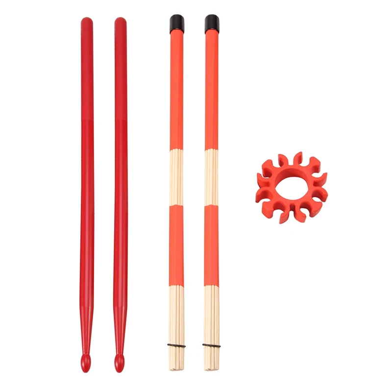 

Нейлоновая барабанная палочка с деревянной щеточкой, зажим для держателя Барабанной палочки, аксессуары для барабана джаз