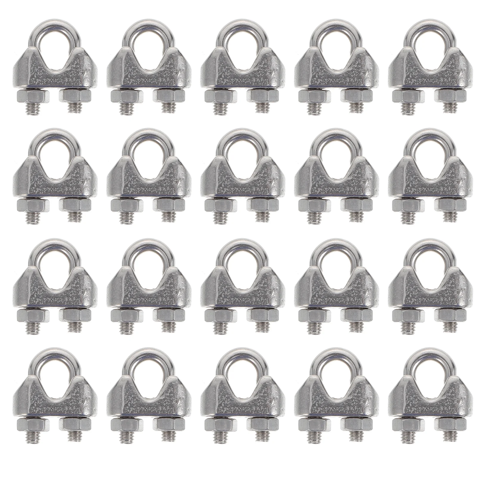 Wire Rope Cable Steel Clamp Saddle Stainless Fastener Clips Clip Clamps U Bolt Fastenersrigging Metal Zinc Plated Holder 1 16