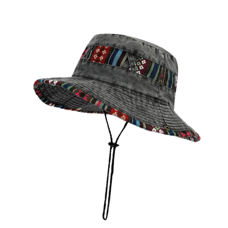 New Sunshade Hat Men's And Women's Summer Outdoor Leisure Sun Hat Denim Sun Hat Men's Fishing Big Brim Hat Fisherman's Hat
