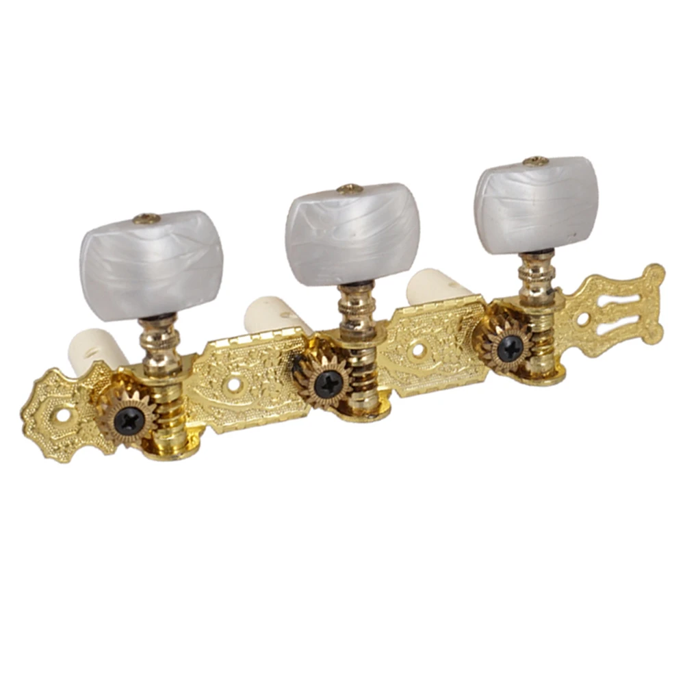 

Classical Guitar Tuners Pegs Tuning Keys String Knobs Machine Heads Accessories Metal 124.5mm/ 4.9inch 3 In Line Tuning Peg 3R3L