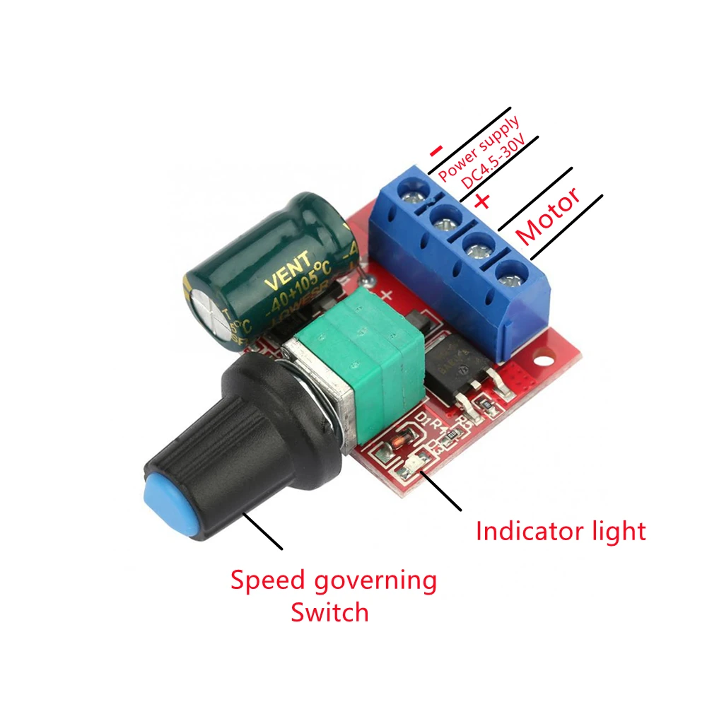 5A 90W PWM 12V Φ Module 4 5 V-35V Регулируемый регулятор скорости переключения 24V |