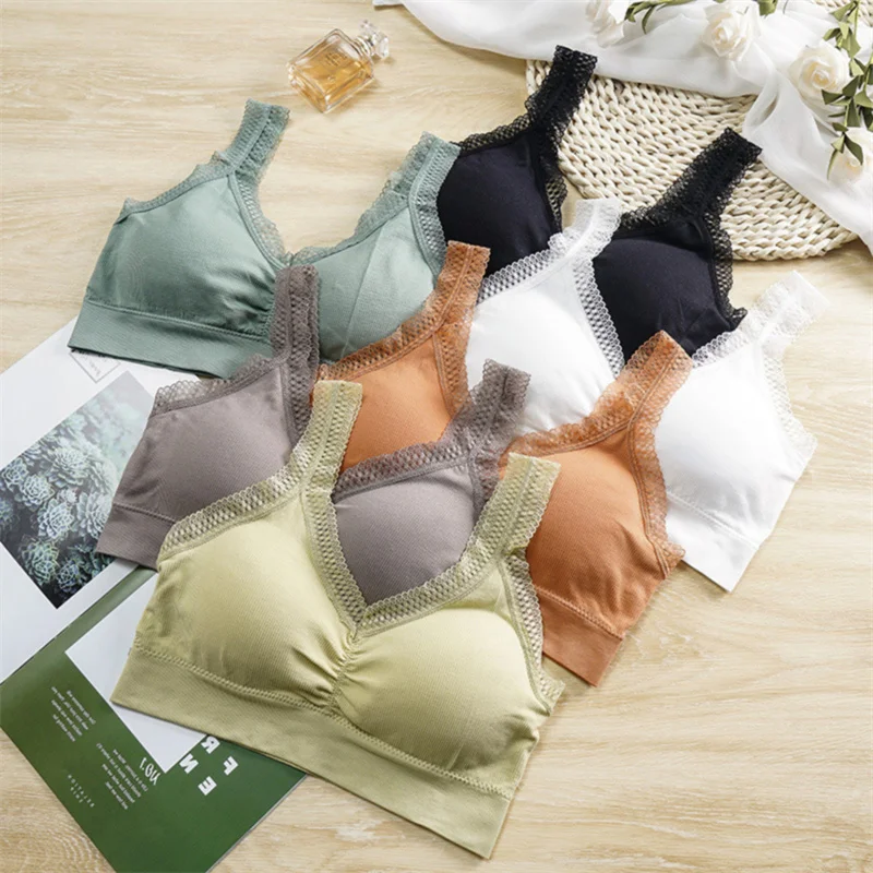 

Tube Bras Women Sexy Lingerie Padded Cup A-D One Size Lace Underwear Ladies Fashion Seamless Bra Push Up Brassiere Tank Tops