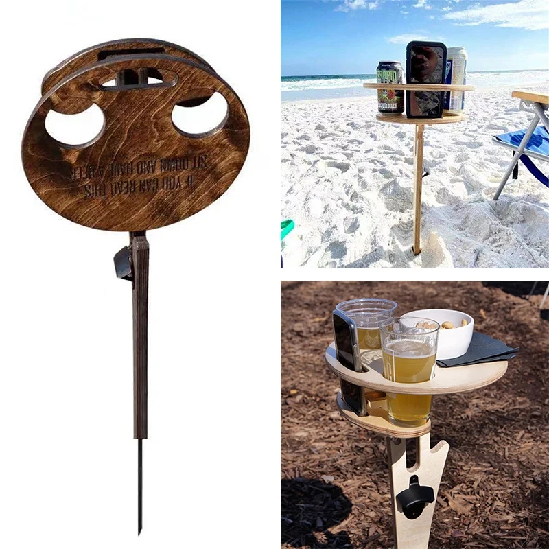 Outdoor Wine Table Double Layer Portable Folding Wine Table Picnic Table For Outdoors Garden Travel Beach