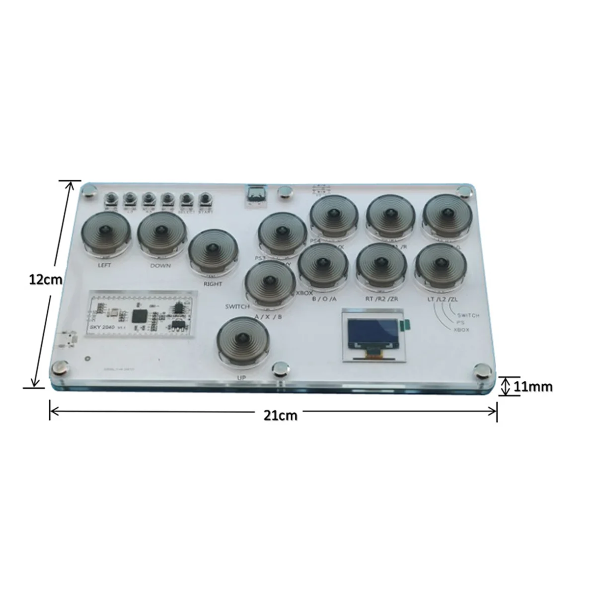 Игровая клавиатура RP2040 Fighting Hitbox + 12 кейкапов для PS4 джойстик Raspberry Pi Street Fighter 6 Tekken