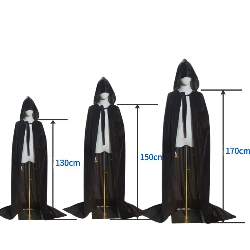 Бархатная накидка с капюшоном для средневекового Дня святого вампира костюм