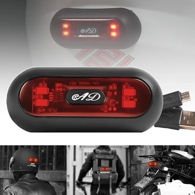 Мотоциклетный шлем светильник Waterproof светодиодный безопасный сигнал задний свет