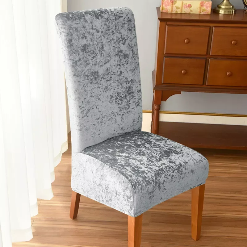 

2022High Back XL Size Chair Cover Golden Diamond Velvet Stretch Chair Covers for Dining Room Wedding Banquet Spandex Home Decor