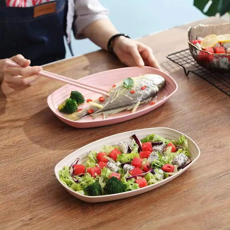 1 шт. многофункциональная тарелка для рыбы из пшеничной соломы