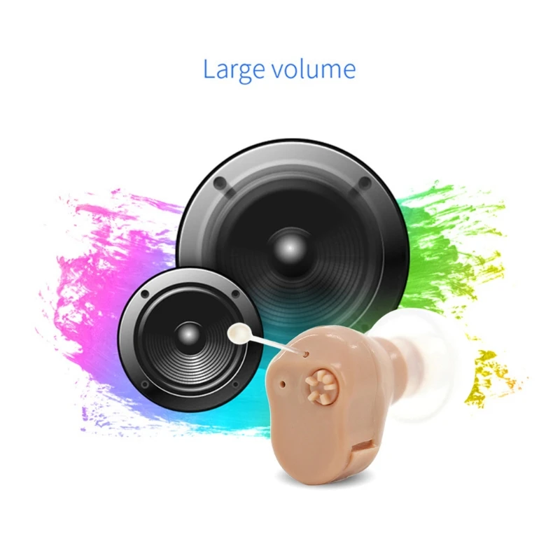 

Mini Digital Hearing Amplifier Aid 1 Pair Sound Enhancement Device with Noise Reduction for Adults 67JD