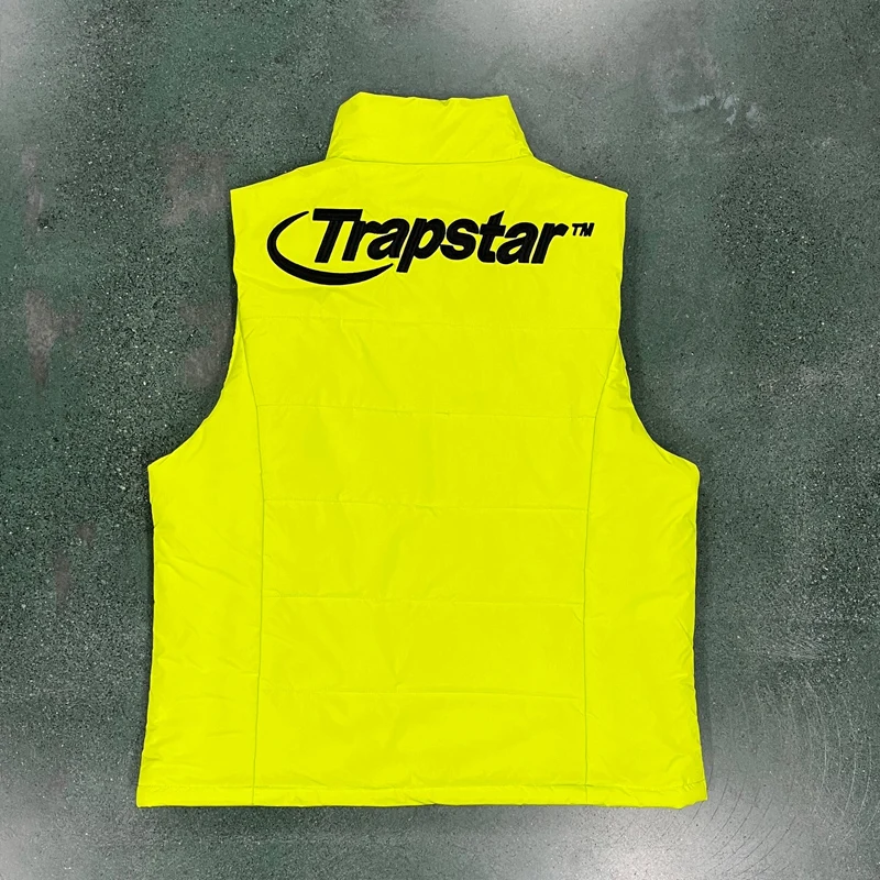 2022 New Men Trapstar Vest 1:1 Top Quality Embroidered Lettering Zip Closure Vest Women Coat Winter Trapstar Jacket For Men