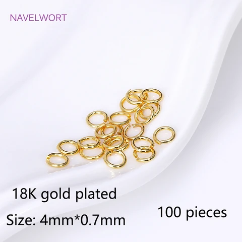 Латунные застежки-лобстеры 18К позолоченные NAVELWORT 100 шт