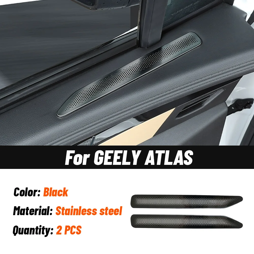 

Для GEELY ATLAS 2024, крышка для автоматического дверного воздуховыпускного отверстия, антиблокирующая защита из нержавеющей стали, декоративные аксессуары