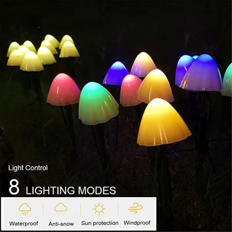 Светодиодная уличная гирлянда на солнечной батарее садовый ландшафтный