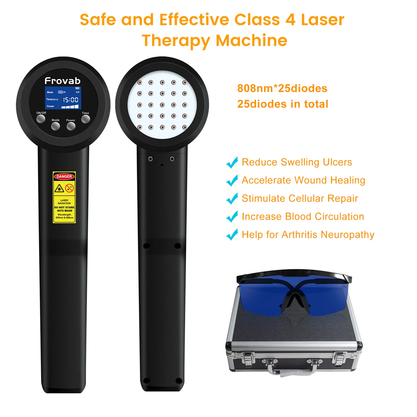 Frovab 808 нм * 25 3 Вт лазер для лечения нервной боли лазерное лечение шейного