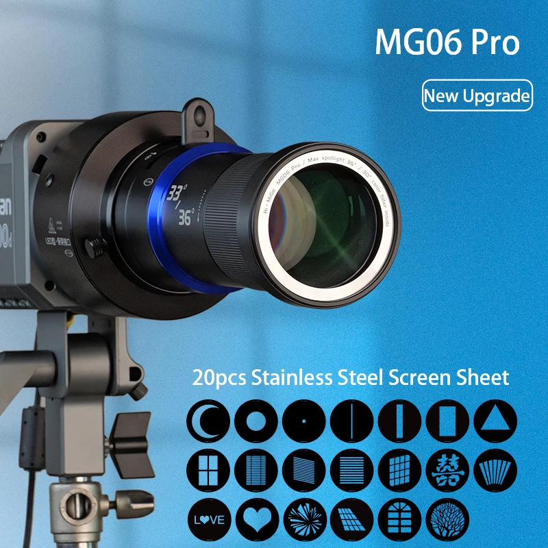 MIAOTU MG06 Bowens Mount Spotlight цилиндр искусство спецэффекты фотография луч трубка с объективом для Aputure 300c 200xs