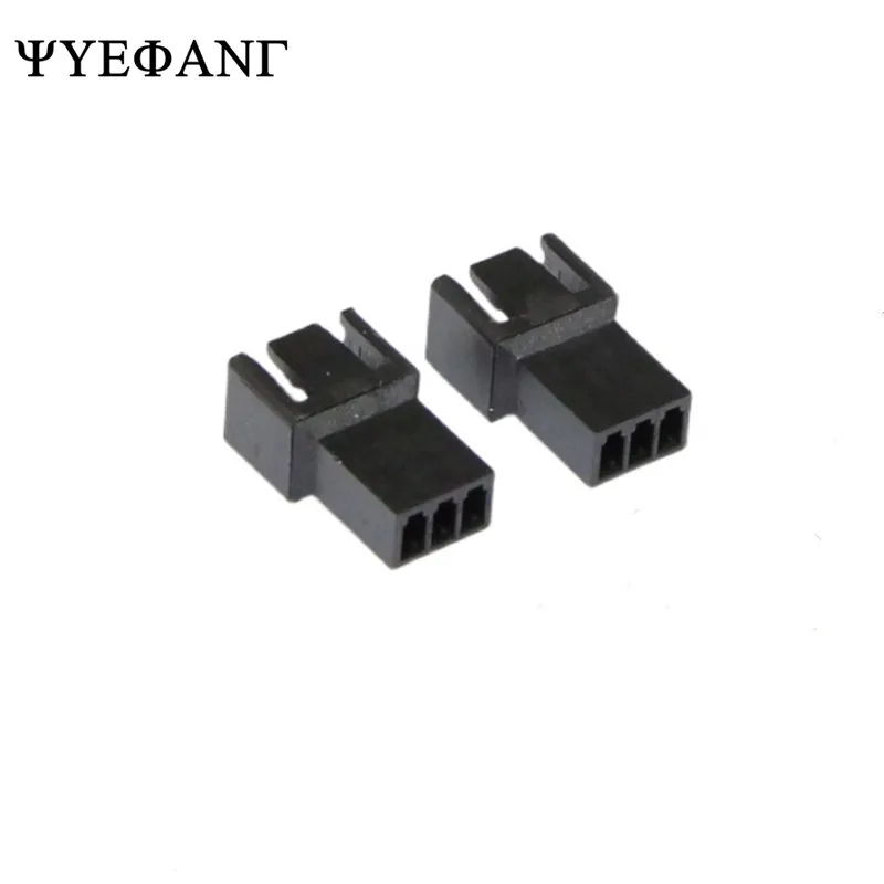 10pcs Black Small 3P Female for PC Computer ATX 2540 Fan Power Connector Plastic Shell Housing