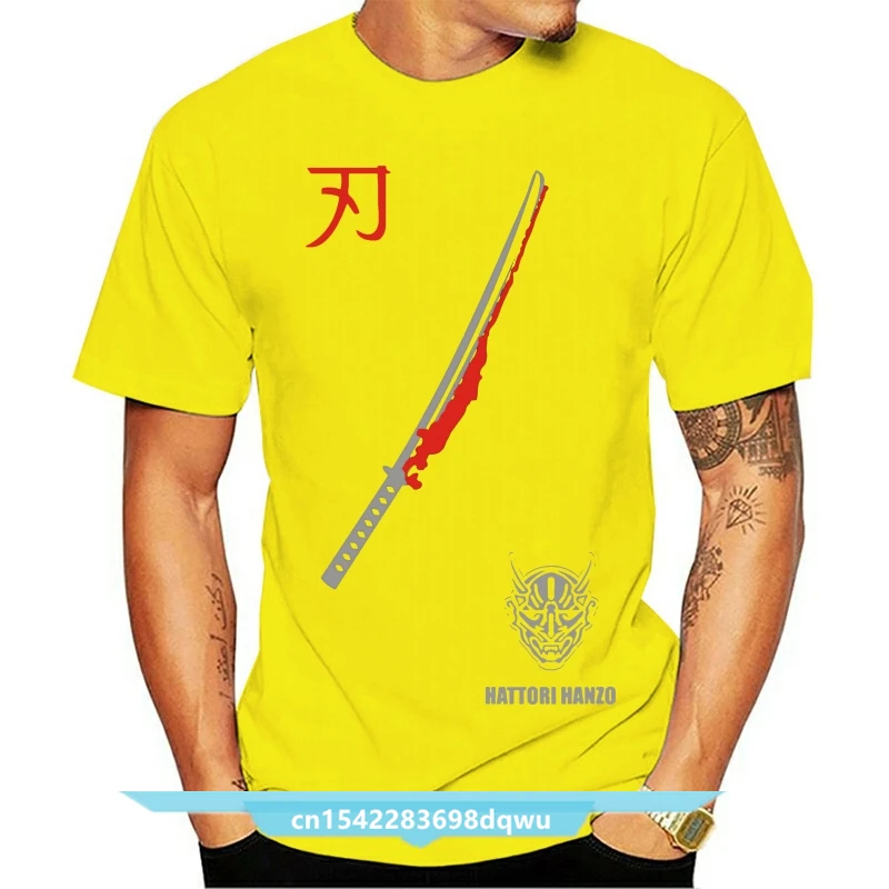 Mens Hattori Ha Nzo Kill Bill Samurai Swords Japan T Shirt Knitted 100% Cotton Plus Size 3xl Solid Color Summer Style