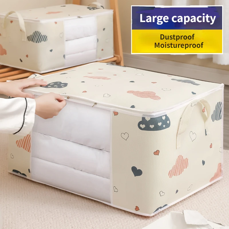 

Визуальная сумка для хранения одежды, стеллаж для свитера, вместительная Пыленепроницаемая оконная сумка на молнии, домашнее хранилище