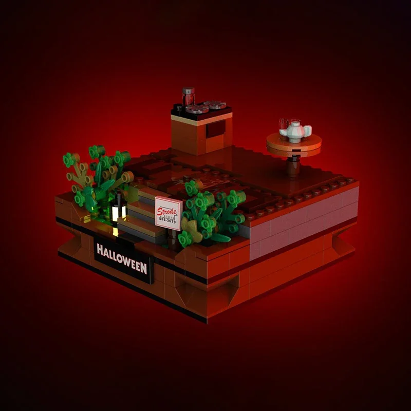 Модель Street View Moc Building Block Модульная модель дома на Хэллоуин Технология Кирпич DIY