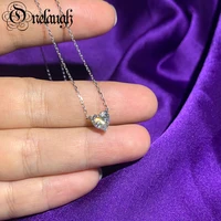 onelaugh heart shaped 1ct moissanite diamond pendant necklace 100 s925 silver woman sparkling wedding party moissanite jewelry