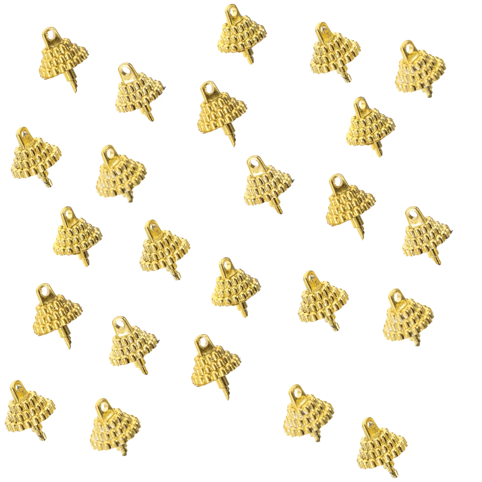 

1 Set of Christmas Ball Pendant End Caps Christmas Tree Hanging Ball Top Covers Ball Pendant DIY Parts