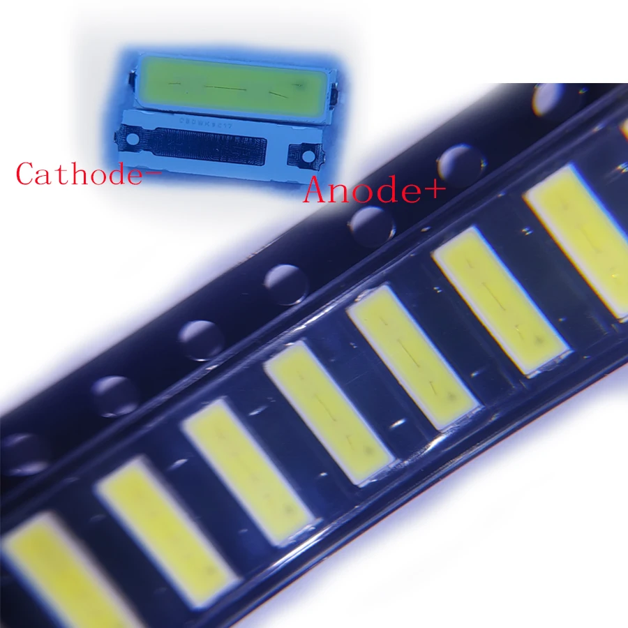 

500 шт./партия SMD LED 7020 6 в 1 Вт Холодный белый 7,0*2,0 для подсветки телевизора Lextar