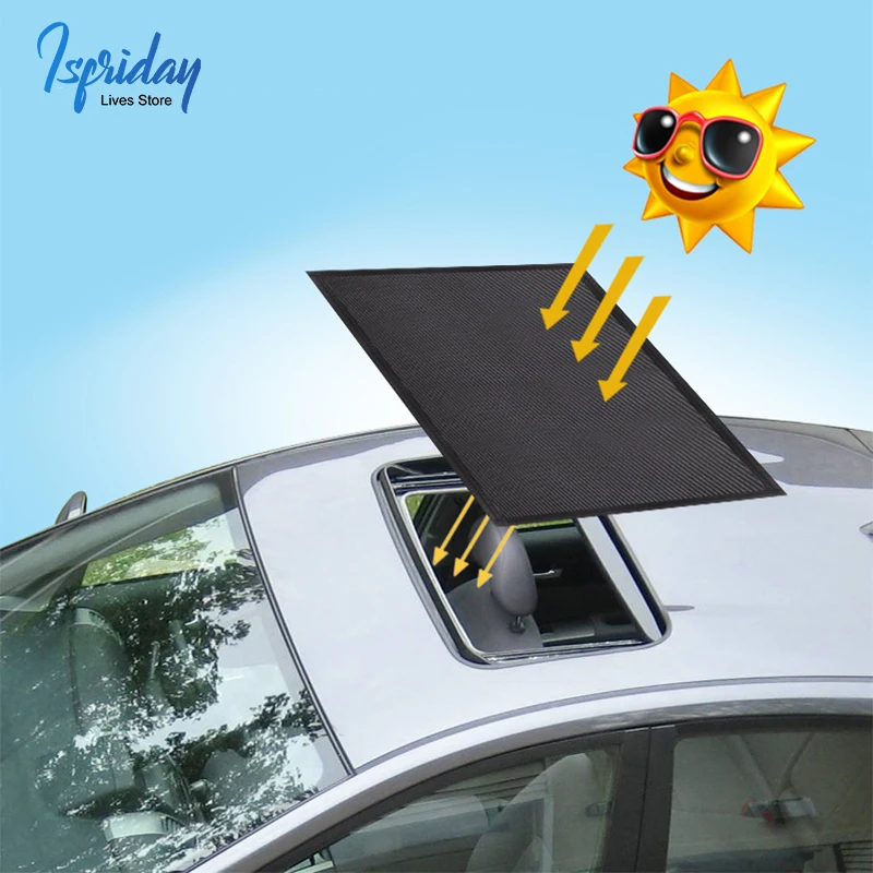 

95x55cm Car Mosquito Car Sunroof Sunshade Skylight Blind Shading Net Car Roof Cover Efficient Heat Insulation Shade Screens